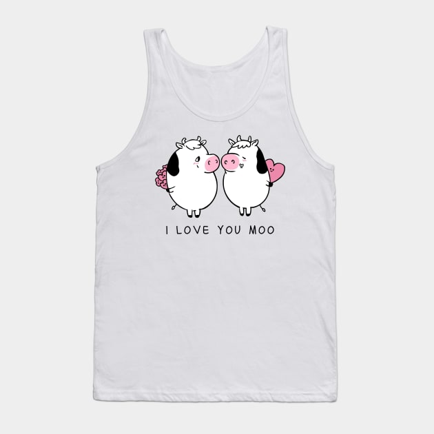 I Love You Moo Tank Top by huebucket